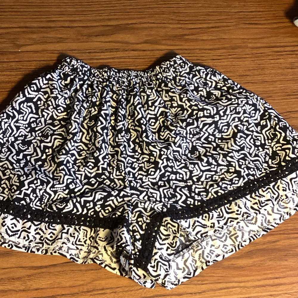 Xhilaration Black and White High Waist Shorts